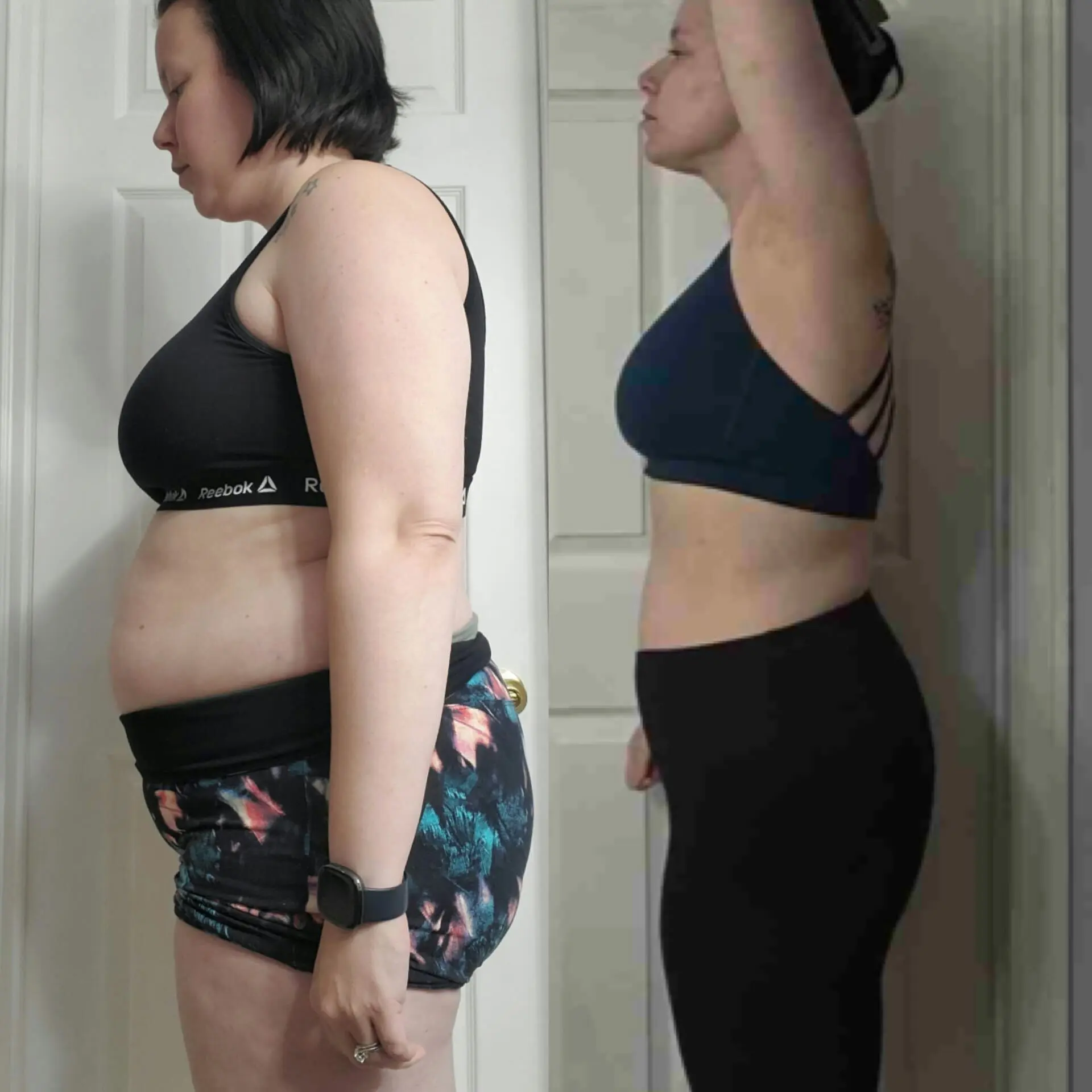 Woman who was able to attack lower body weight using Emma's coaching program