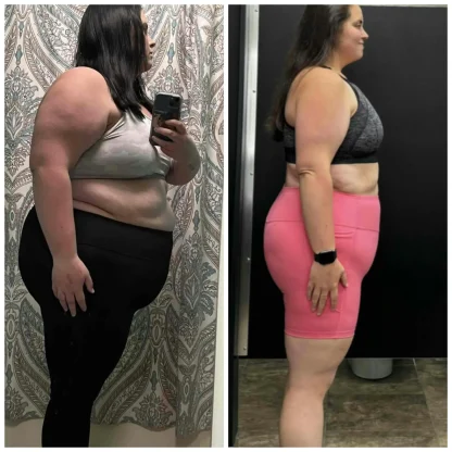 Emma Hooker's progression of losing weight
