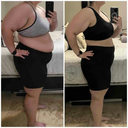 Emma Hooker's progression of losing weight