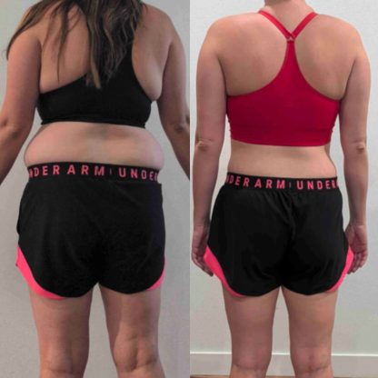 Woman who was able to lose lots of body weight using Emma's coaching program