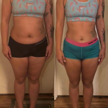 Woman who was able to lose lots of body weight using Emma's coaching program