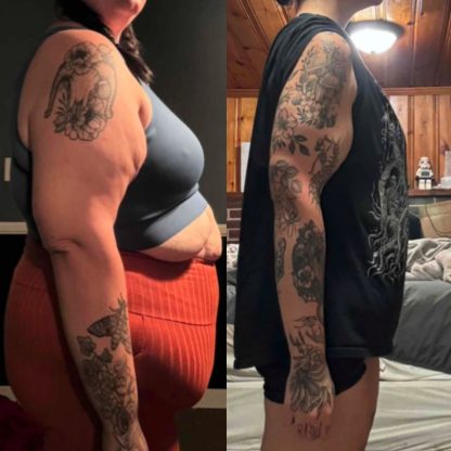 Woman who was able to lose lots of body weight using Emma's coaching program