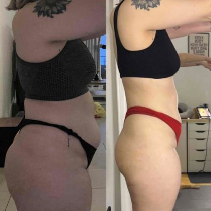 Woman who was able to lose lots of body weight using Emma's coaching program