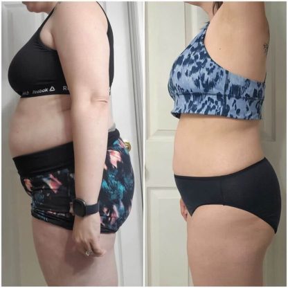 Woman who was able to lose lower body weight using Emma's coaching program