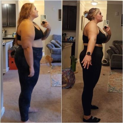 Woman who was able to to get skinny using Emma's coaching program